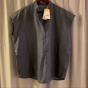 NWT Figs Heather Blue Rafaela Scrub Top